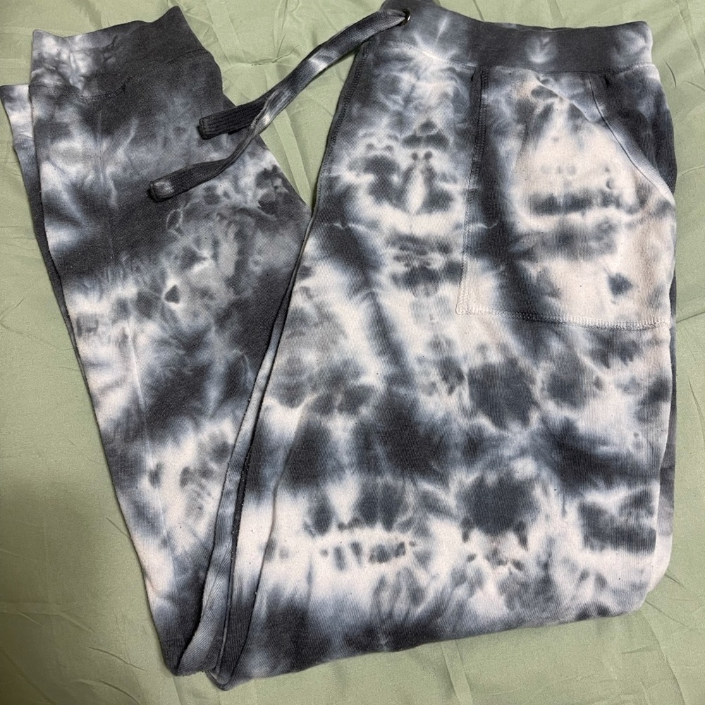 dark blue tye dye joggers